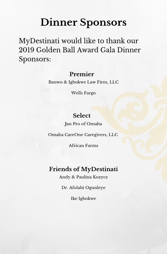 Gala Dinner Sponsors